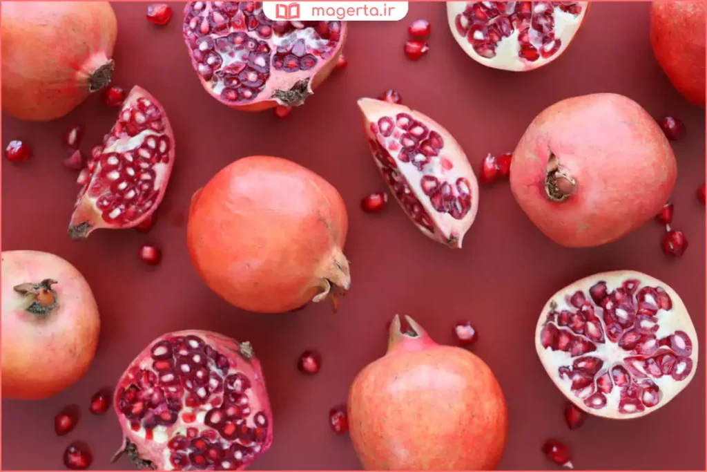 دانه‌های انار جداشده آماده مصرف