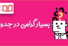 بسیار گرامی در جدول