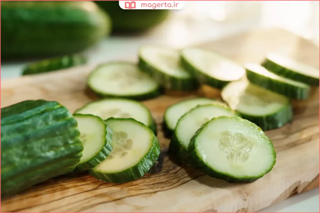 خیار برش‌خورده تازه مناسب مصرف روزانه