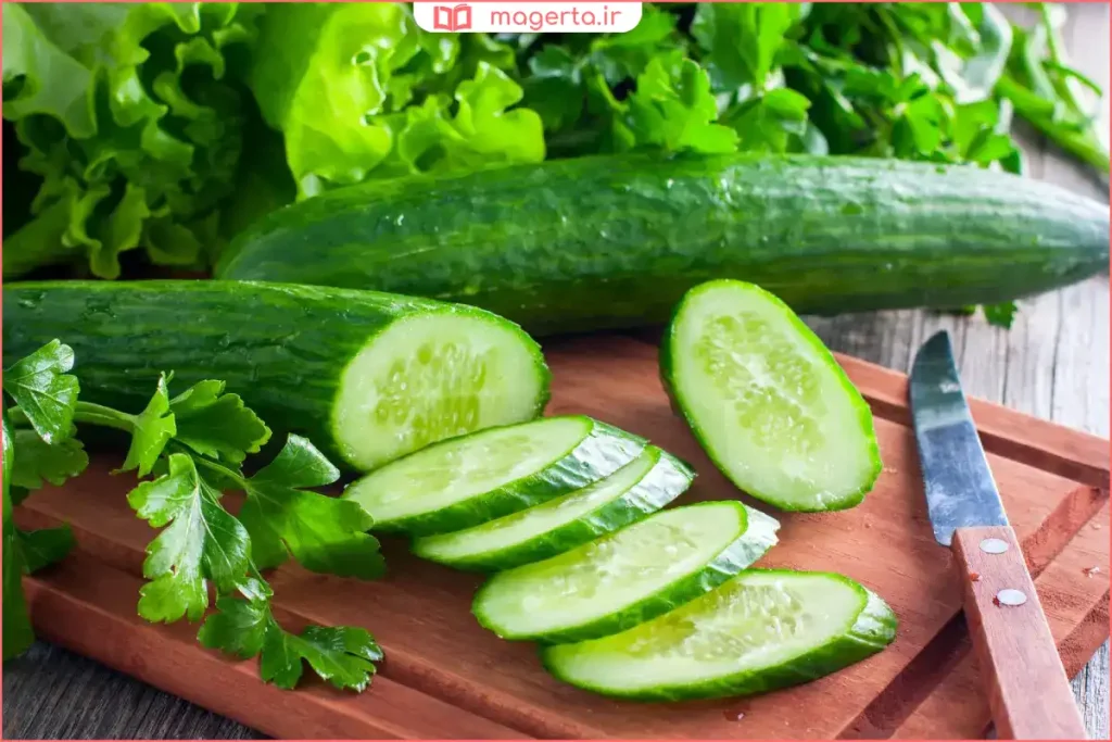 خیار طبیعی آماده استفاده در سالاد