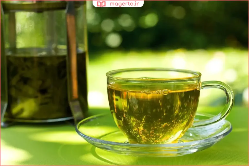 برگهای خشک چای سبز آماده دمکردن
