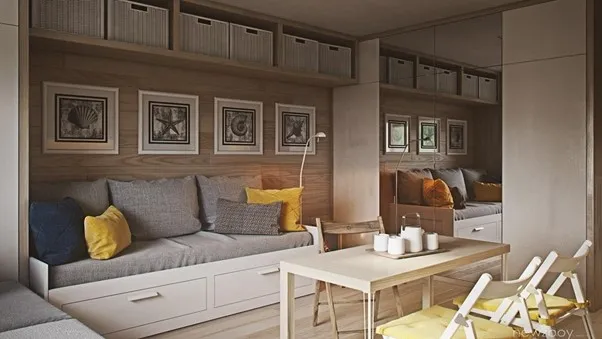 چیدمان پذیرایی در خانه های کوچک 40 متری