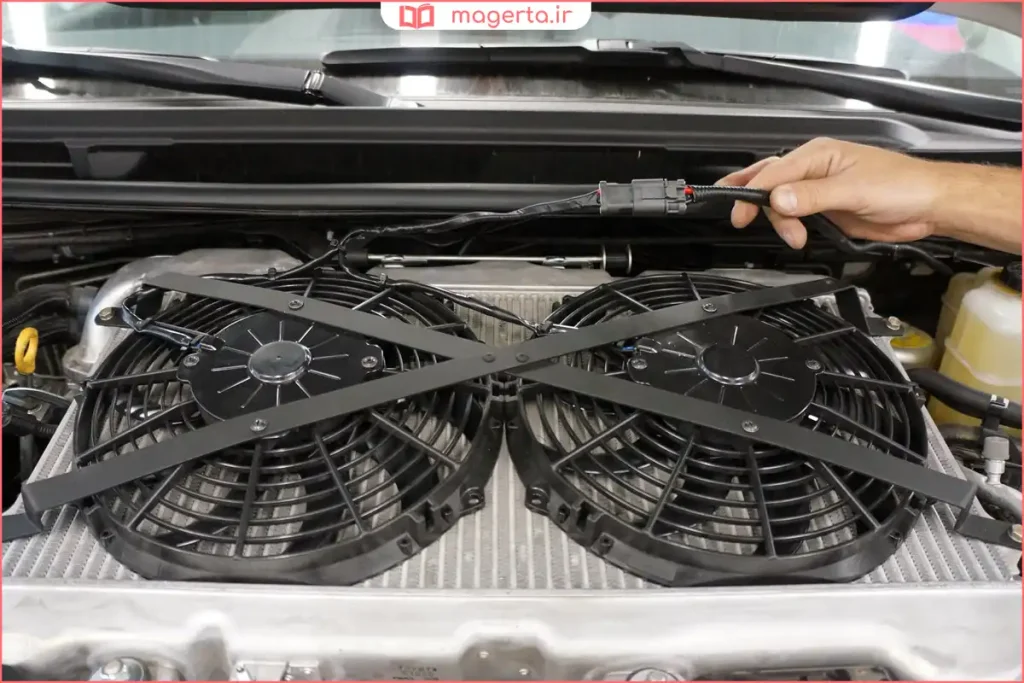 عملکرد فن ماشین هنگام افزایش دمای موتور