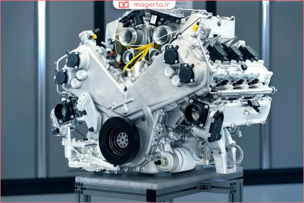 تصویر شماتیک سیلندرها برای توضیح حجم موتور خودرو