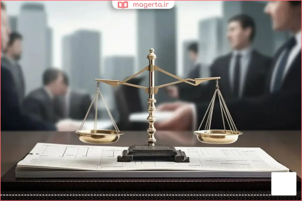 نمایش نمادین قانون و اخلاق در ارتباط با حق و مسئولیت