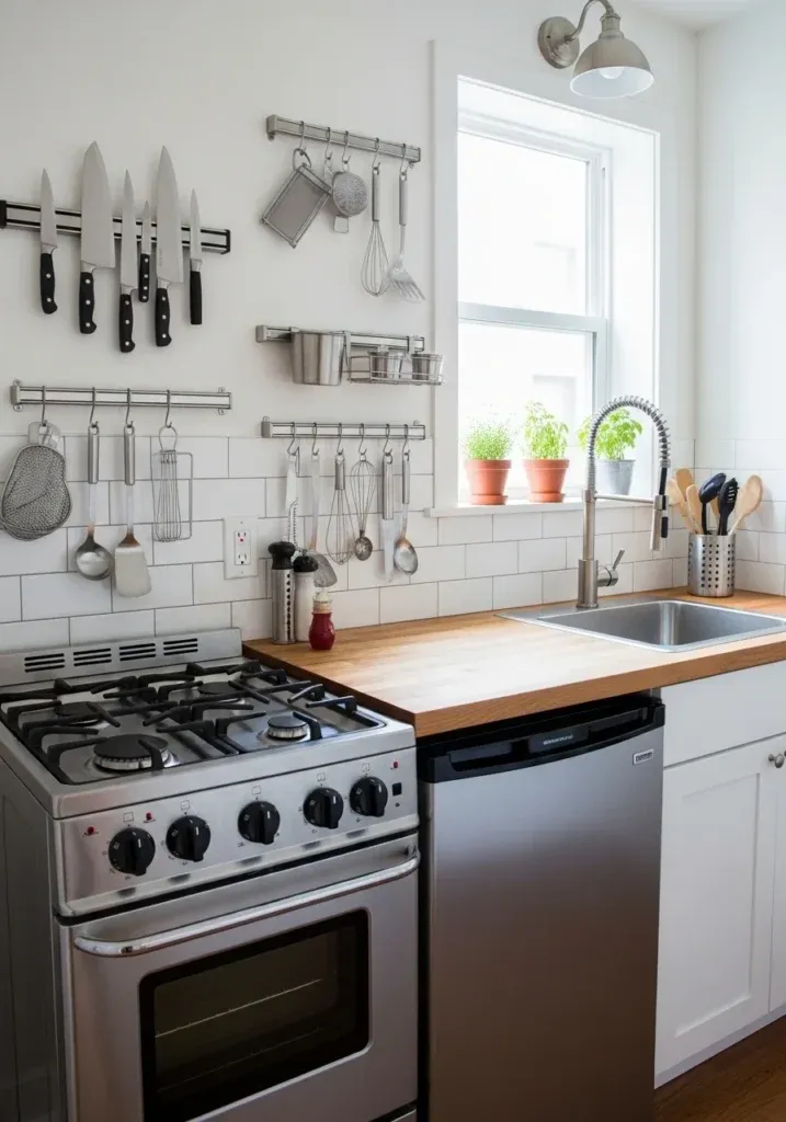 نوار مغناطیسی چاقو روی دیوار