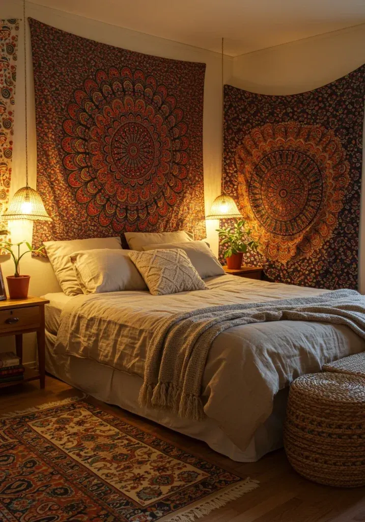 دیوارکوبهای پارچهای رنگی