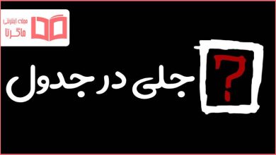 جلی در جدول