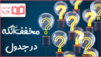 مخفف آنکه در جدول