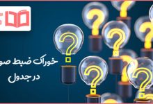 خوراک ضبط صوت در جدول