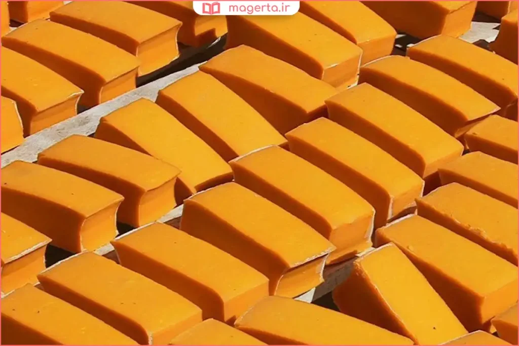 صابون مراغه بستهبندیشده در بازار محلی