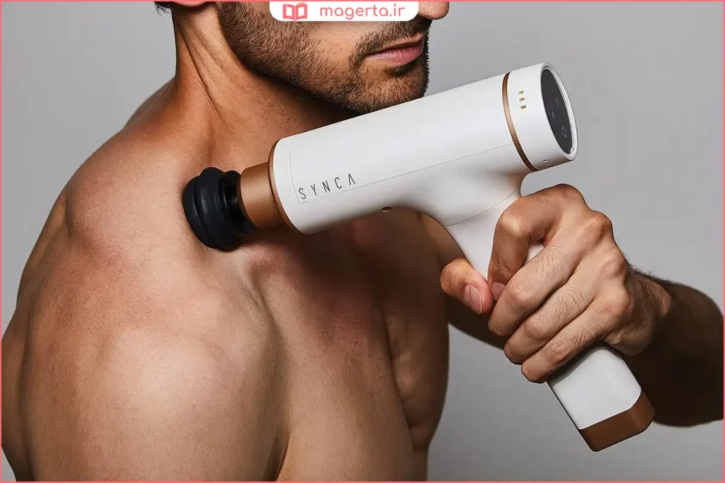 استفاده صحیح از ماساژور برقی روی عضلات گردن در حالت نشسته