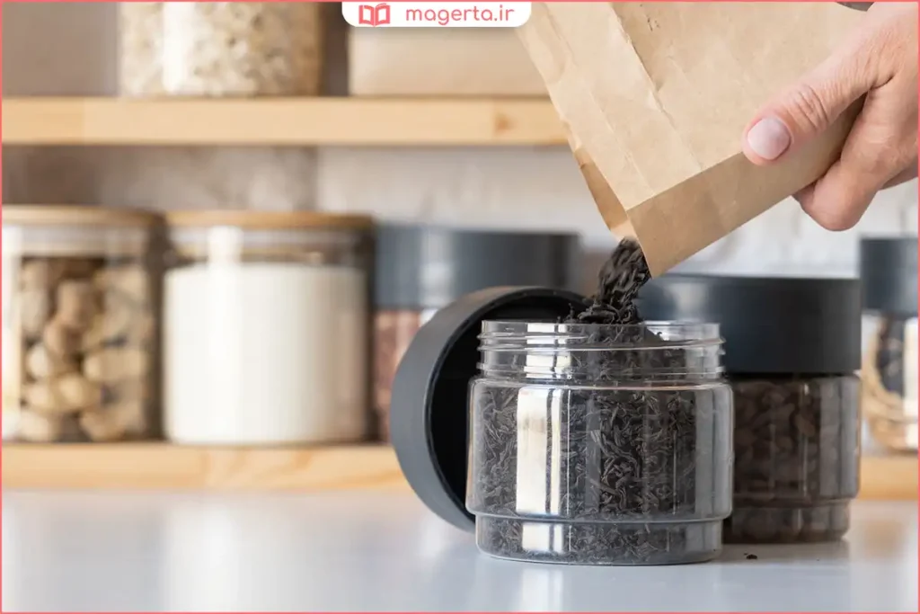 نگهداری چای خشک در ظرف دربسته و دور از نور