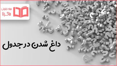 داغ شدن در جدول