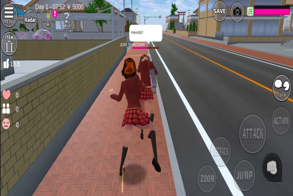 اجرای بازی ساکورا اسکول در حالت چندنفره روی موبایل