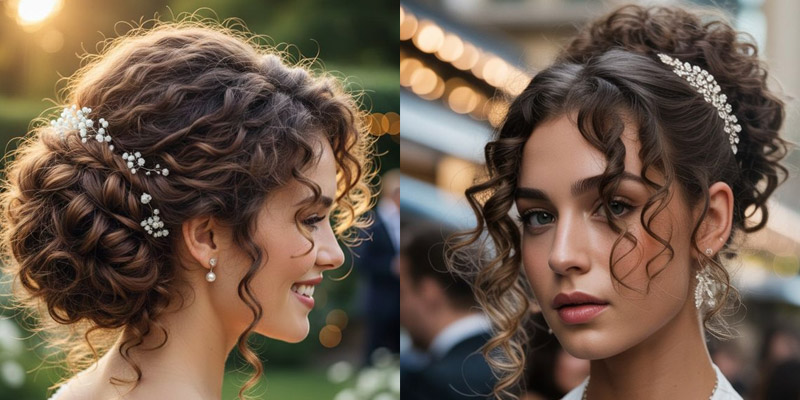 موی فر بسته (شینیون فر) برای عروس