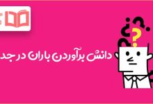 دانش برآوردن باران در جدول