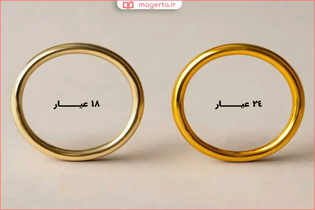 مقایسه طلای ۱۸ عیار با عیارهای دیگر در طلافروشی