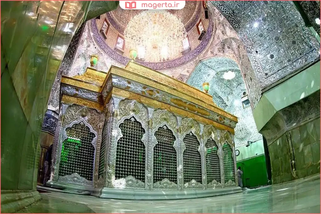 جزئیات معماری و کاشیکاری قبه حرم امام حسین