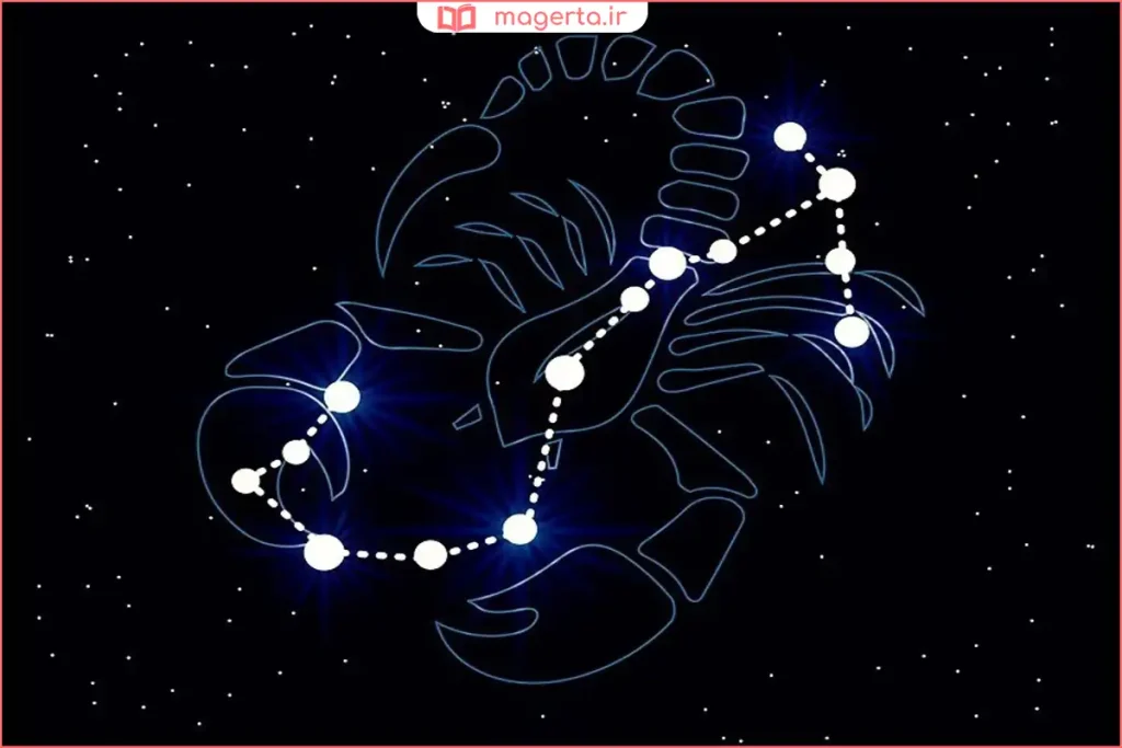 تصویر نمادین قمر در عقرب در تقویم نجومی