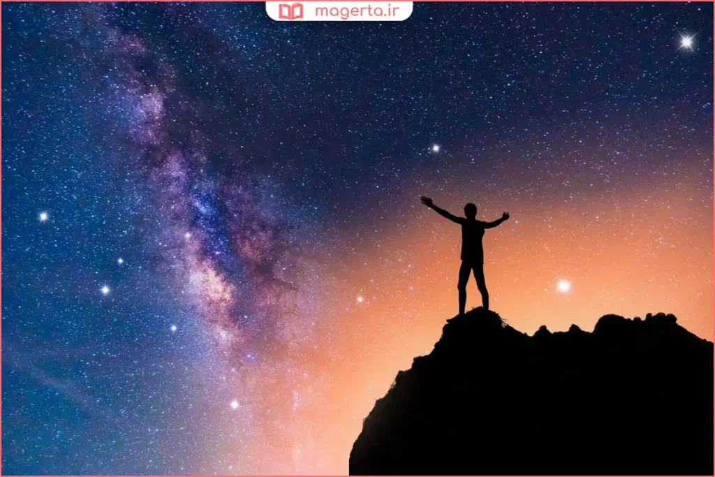 نمای گسترده از کهکشانها و ستارگان در فضای کیهانی