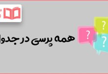 همه پرسی در جدول