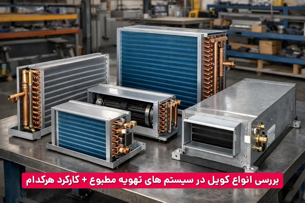انواع کویل سرمایشی و گرمایشی در سیستم های تهویه مطبوع