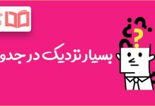 بسیار نزدیک در جدول