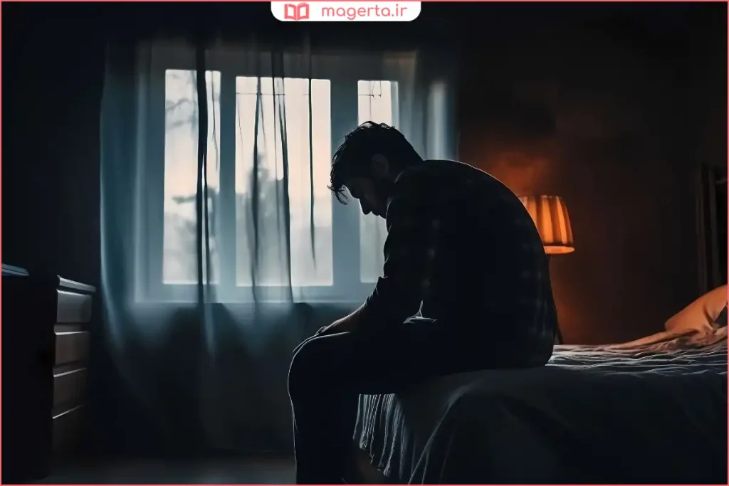 شخصی تنها با افکار منفی و حالت غمگین