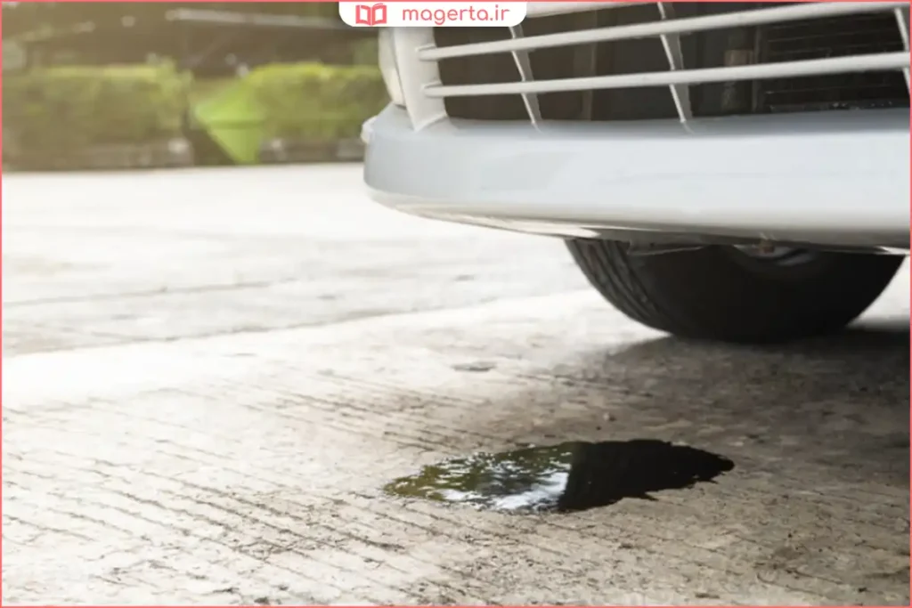 چکه کردن روغن موتور از زیر ماشین پارک شده