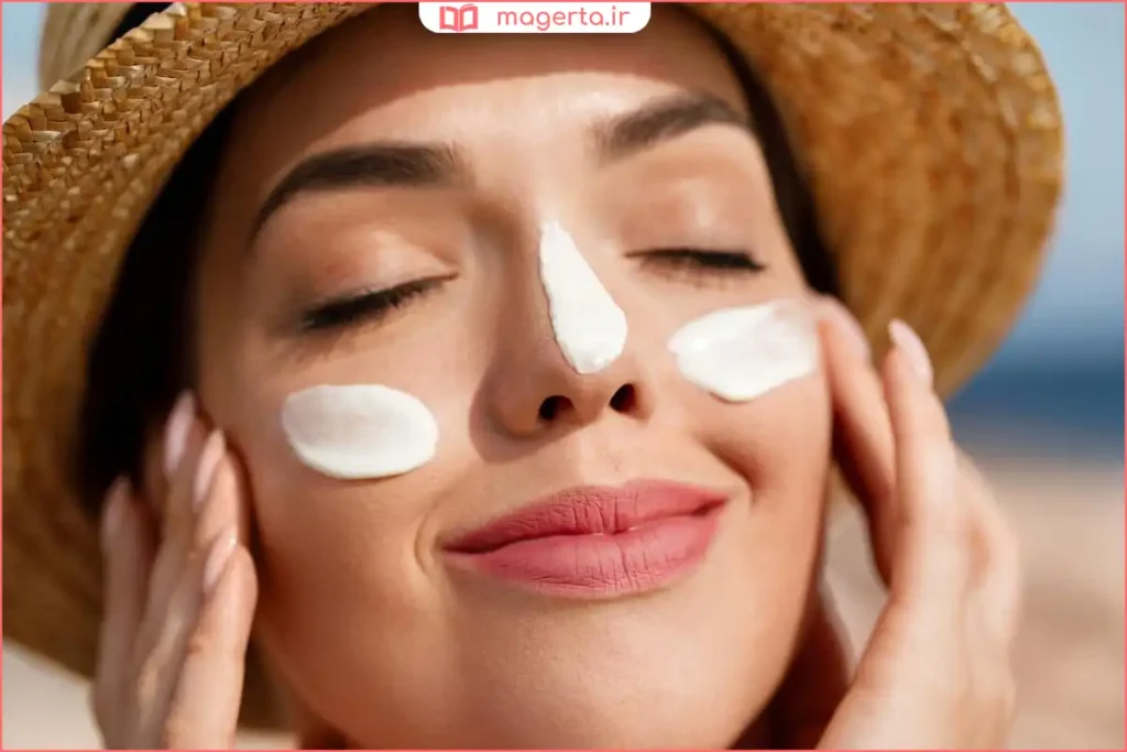 استفاده از ضد آفتاب روی صورت برای محافظت از پوست در برابر نور خورشید