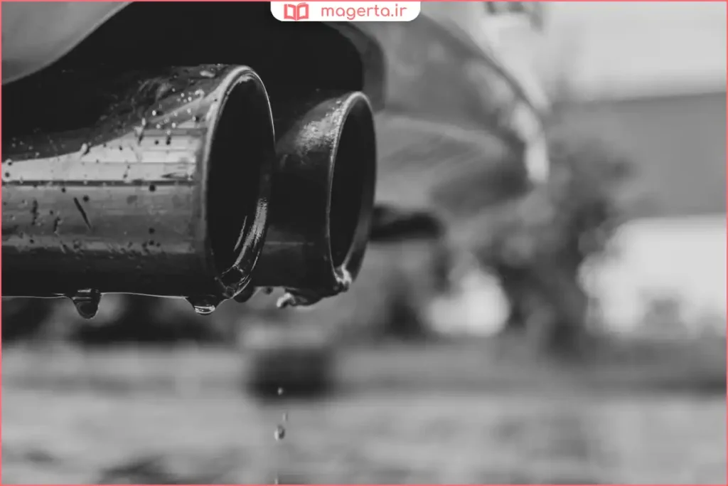خروج قطرات آب شفاف از اگزوز خودرو در حالت روشن بودن موتور