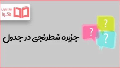 جزیره شطرنجی در جدول