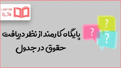 پایگاه کارمند از نظر دریافت حقوق در جدول