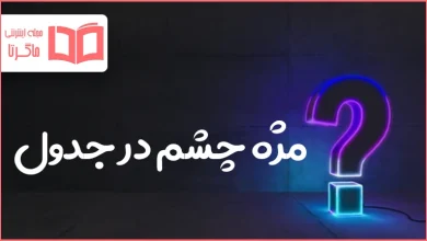 مژه چشم در جدول