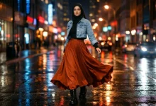 استایل با دامن بلند کژوال و شیک