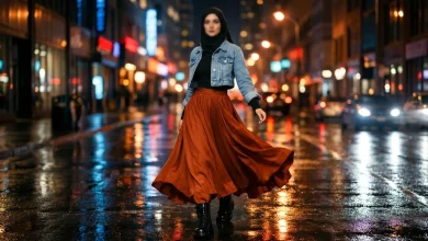 استایل با دامن بلند کژوال و شیک