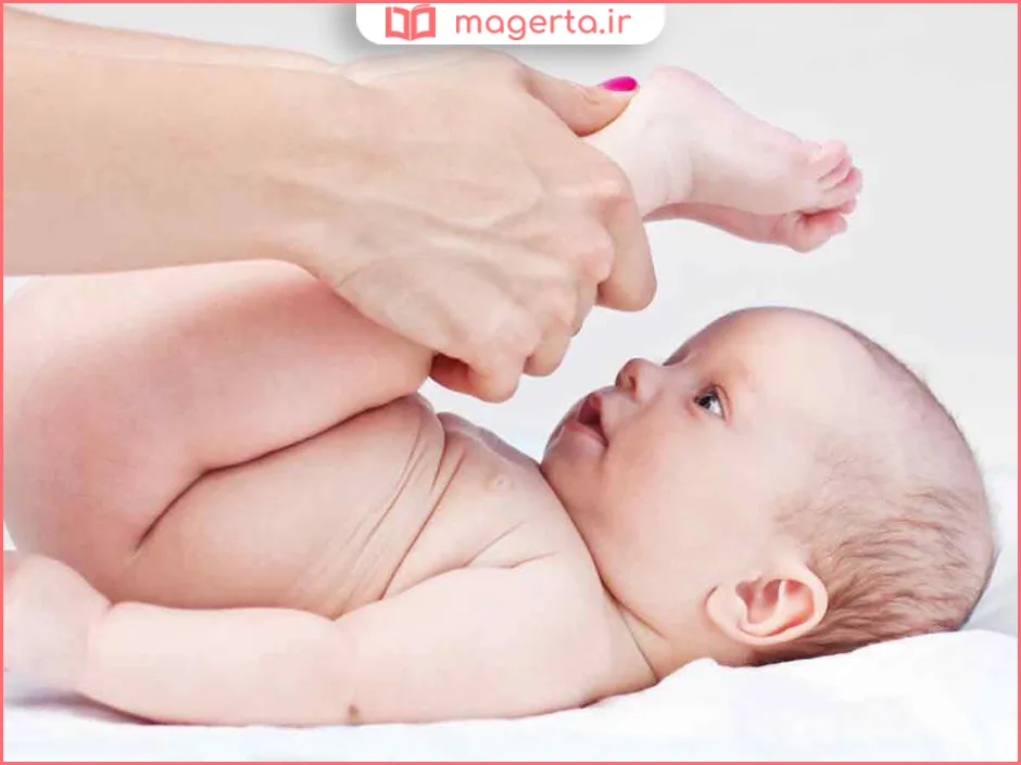حرکات دوچرخه برای یبوست نوزاد