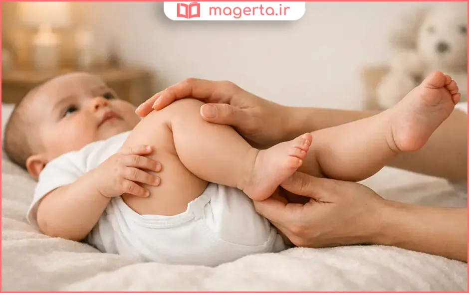ماساژ شکم برای یبوست نوزاد