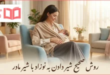 روش صحیح شیر دادن به نوزاد با شیر مادر