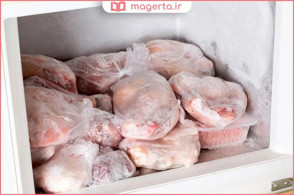 یخ زدایی مرغ در مایکروویو