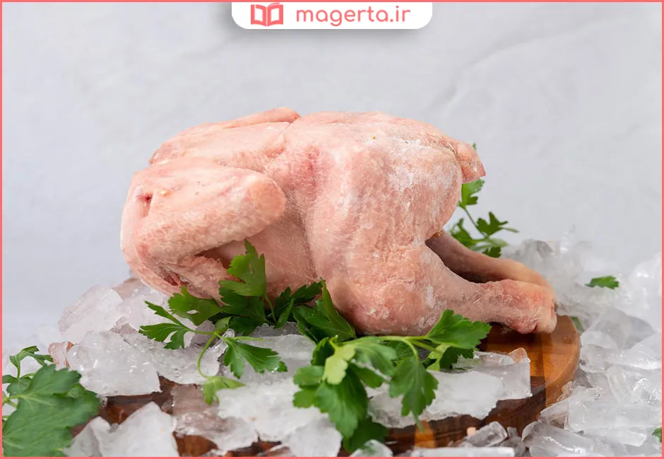 یخ زدایی مرغ با آب گرم