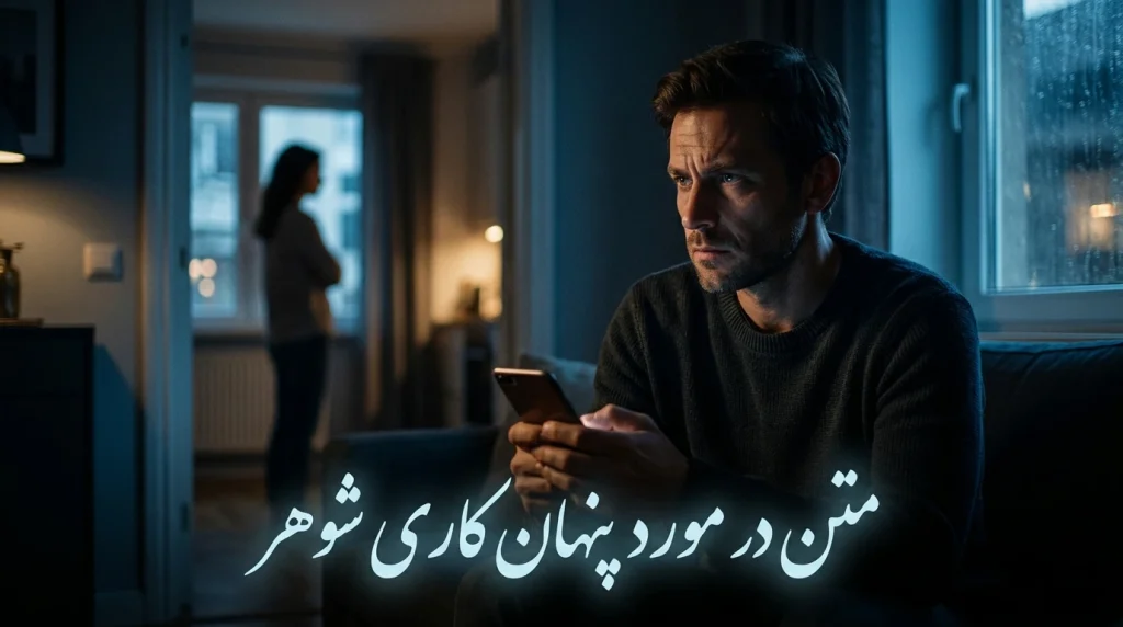 متن در مورد پنهان کاری شوهر