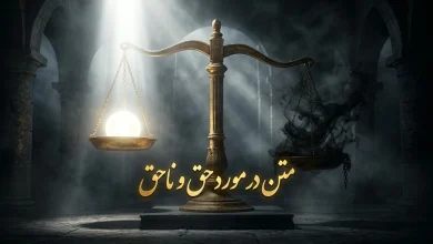 متن در مورد حق و ناحق