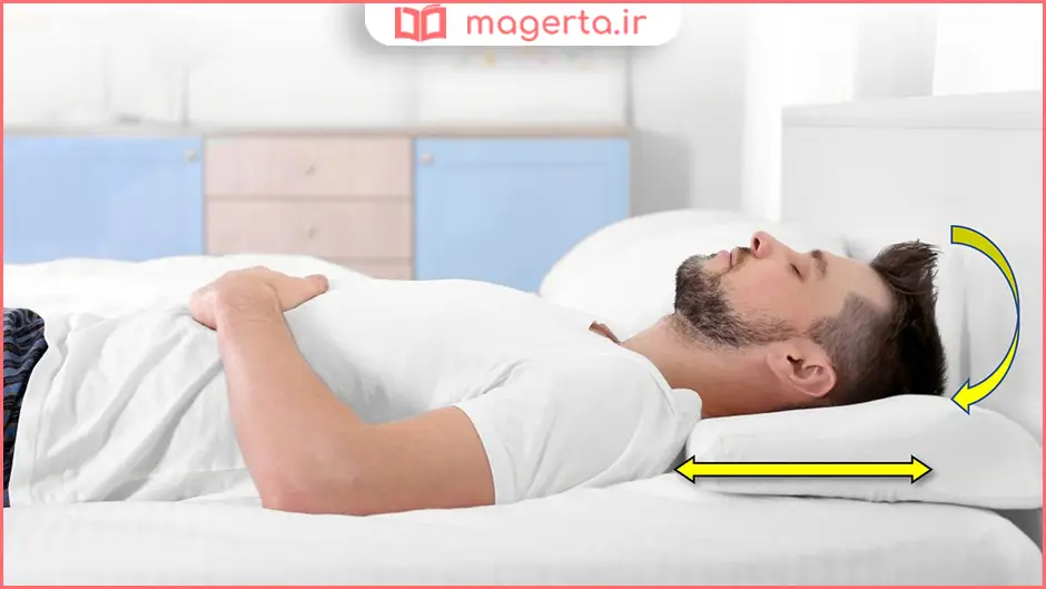 نحوه صحیح قرار گرفتن گردن روی بالش