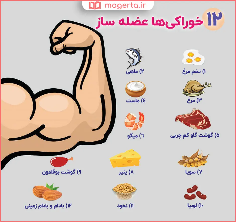 تغذیه مناسب برای عضله سازی