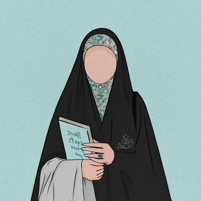 عکس پروفایل دختر چادری کارتونی