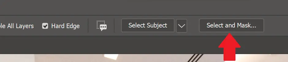 ورود به بخش Select and Mask در فتوشاپ