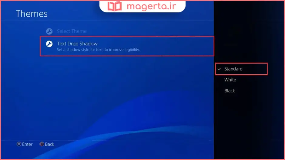 تغییر تم PS4 از تنظیمات کنسول