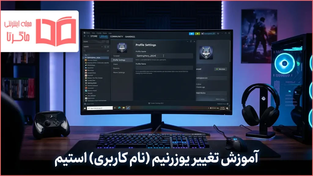 آموزش تغییر یوزرنیم استیم